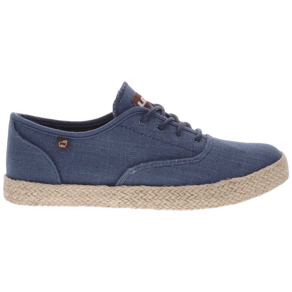 Lamo Carey Women’s Lace-Up Linen Sneaker Shoes Navy Blue SZ 9.5 EUC